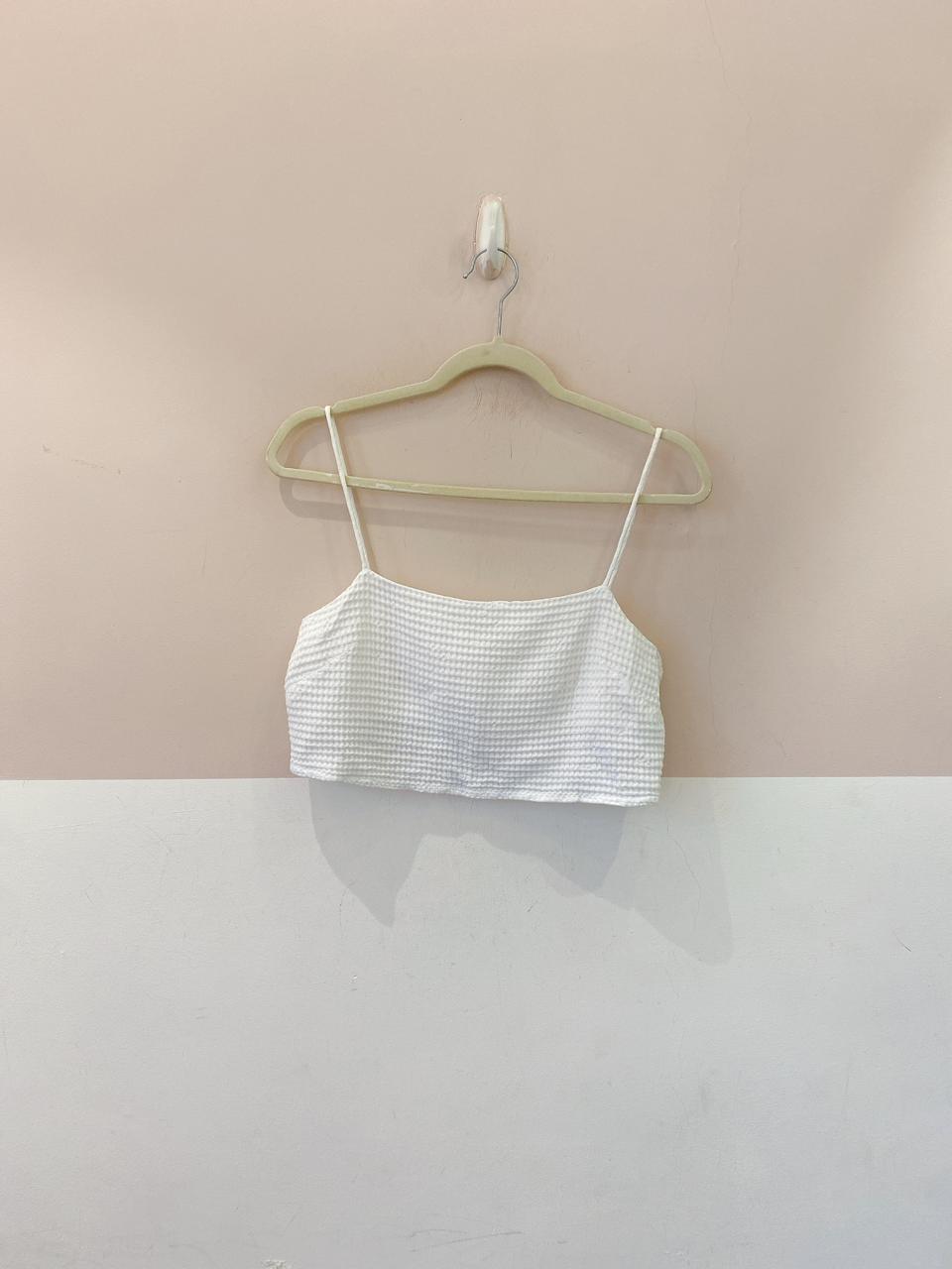 Conjunto branco top+short Loja 3 P/M - Imagem 4