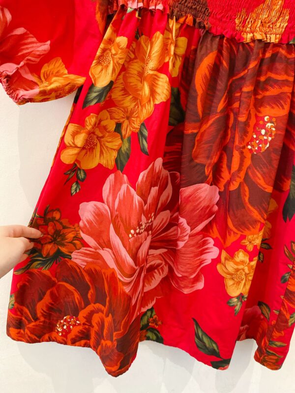 Vestido rosa florido Farm GG - Imagem 5