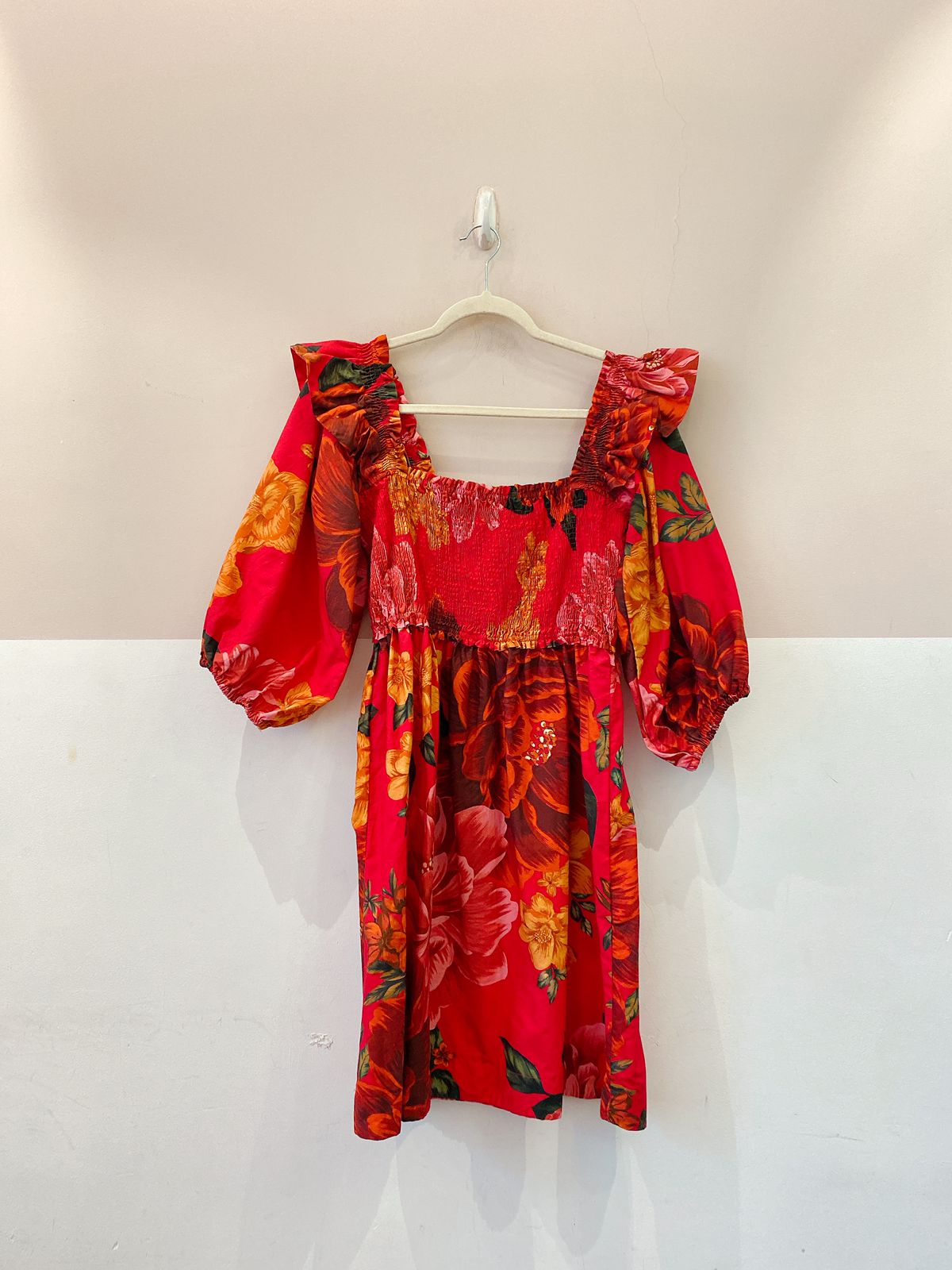 Vestido rosa florido Farm GG - Imagem 2