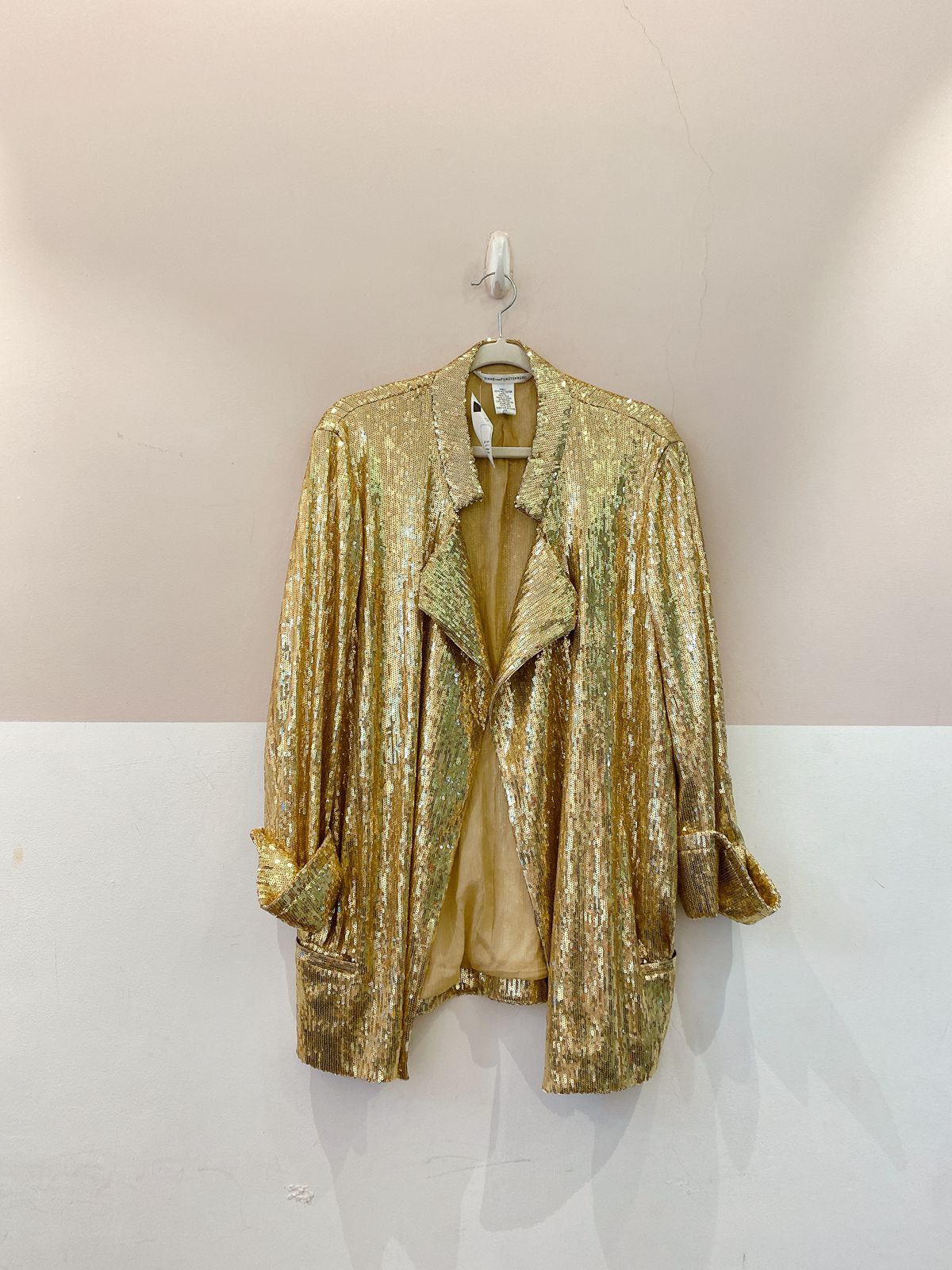 Blazer dourado paête DVF 40 - Imagem 2