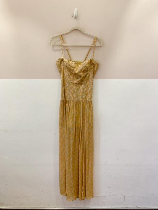 Vestido longo estampado Open P