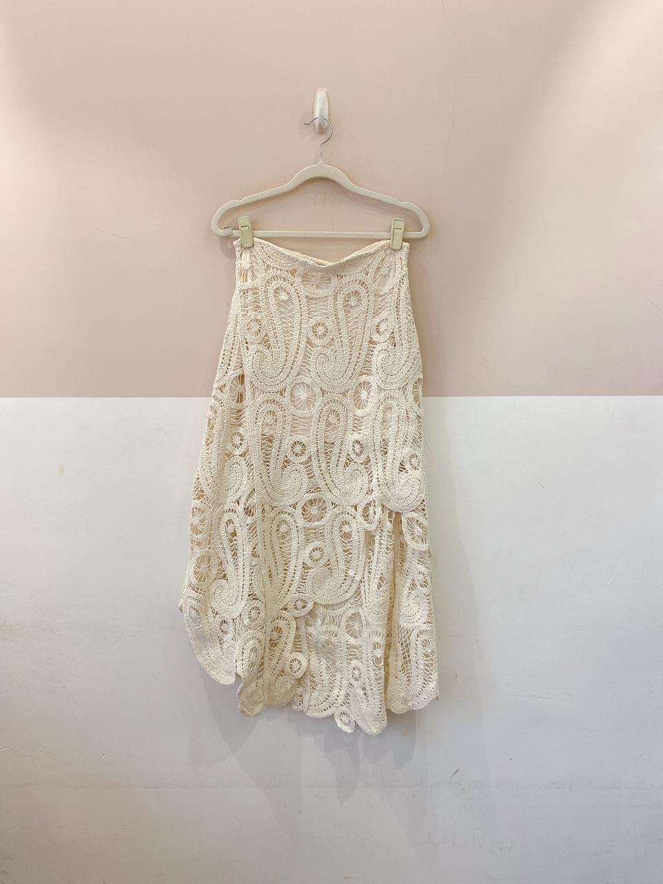 Saia crochet branca Zara P - Imagem 2