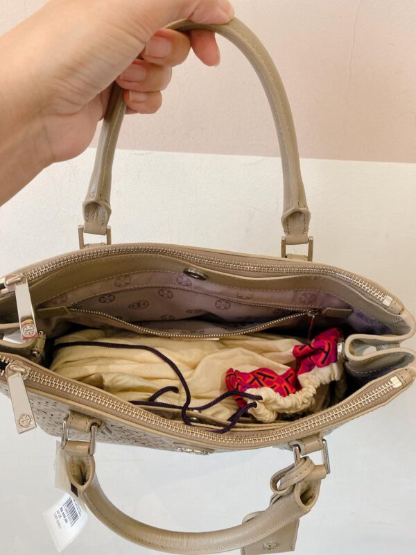 Bolsa couro cinza Tory Burch - Imagem 4