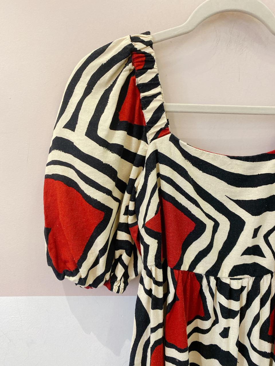 Vestido midi corações Farm PP - Imagem 4