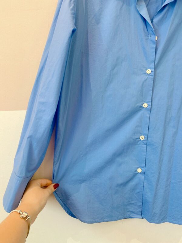 Camisa azul social Zara M - Imagem 5