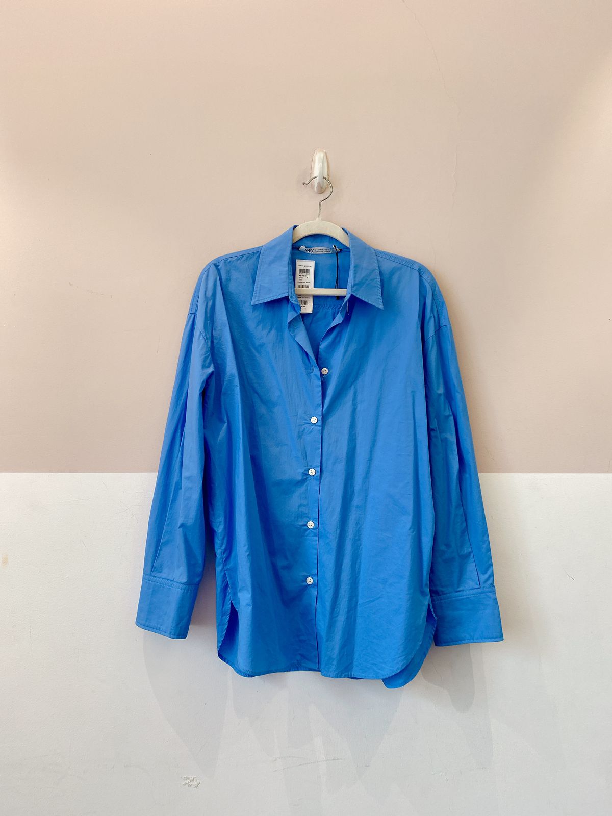 Camisa azul social Zara M - Imagem 2