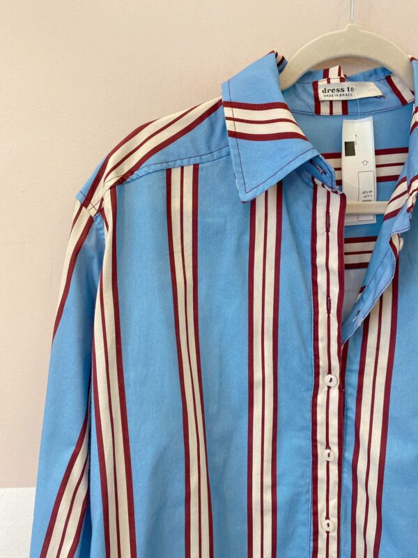 Camisa azul listrada Dress To M - Imagem 3