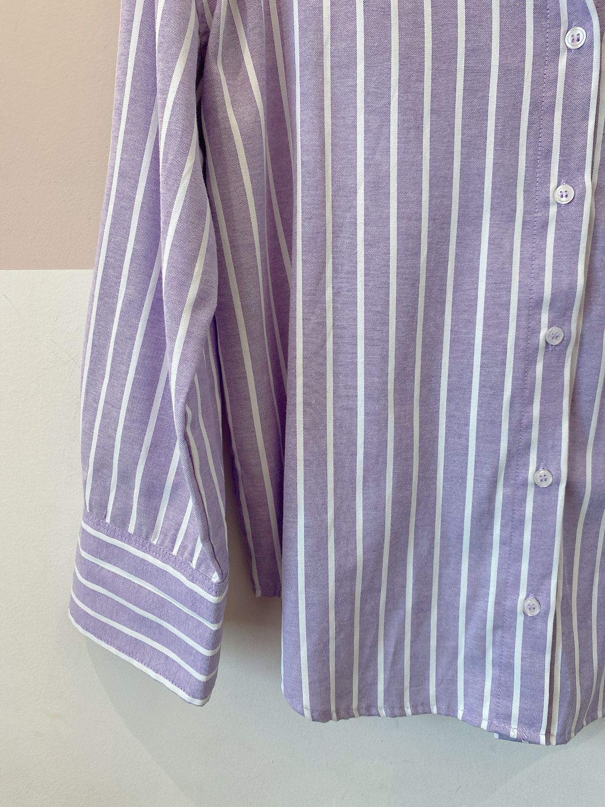 Camisa lilás listrada Zara P - Imagem 6