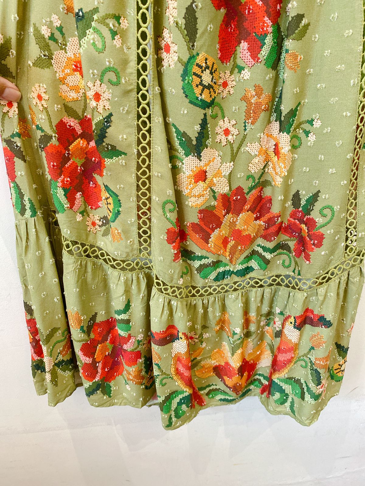 Saia midi verde floral Farm PP - Imagem 6