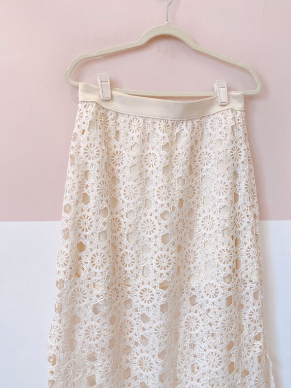 Saia midi crochet off white C&A + PatBo M - Imagem 3