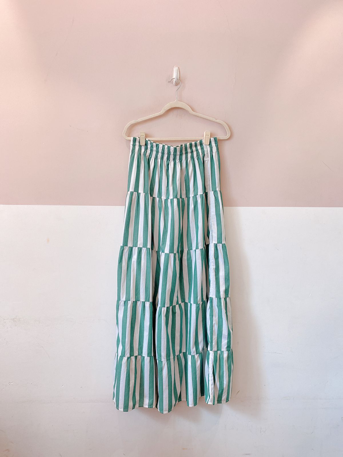 Saia longa listrada verde M - Imagem 2