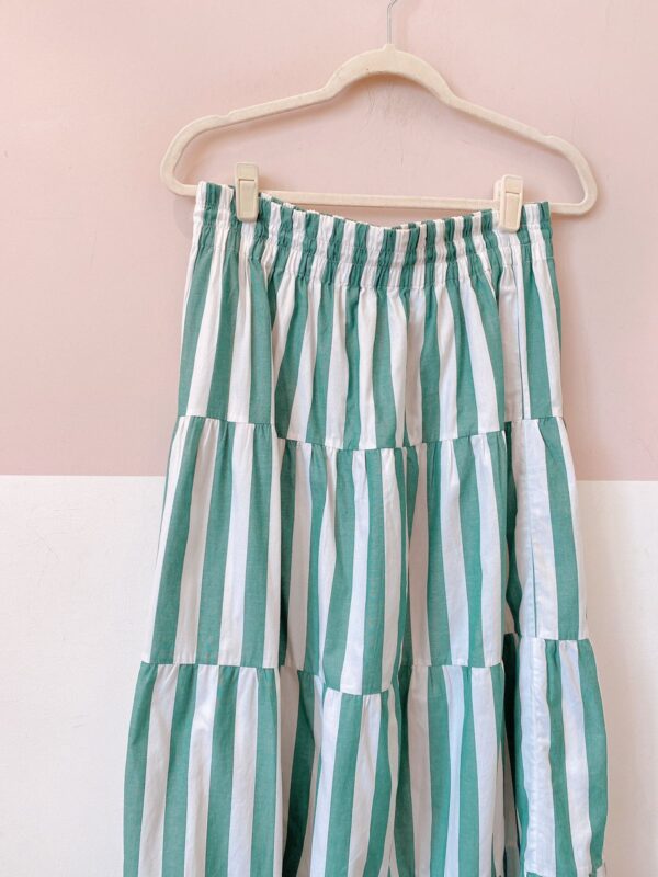 Saia longa listrada verde M - Imagem 3