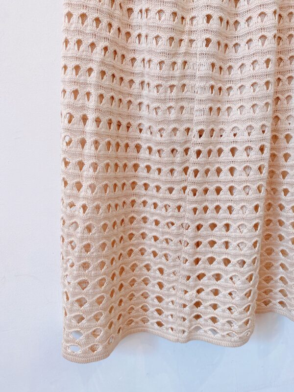 Saia midi crochet bege Amisis M - Imagem 5