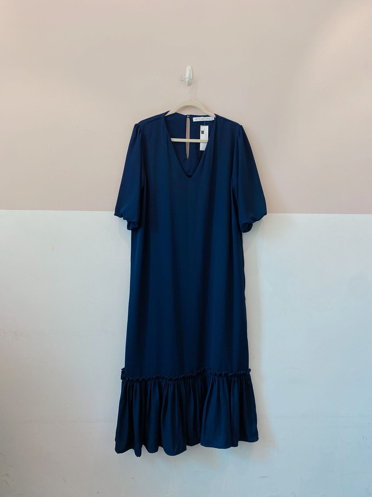 Vestido midi marinho Luiza Botto 44/46 - Imagem 2