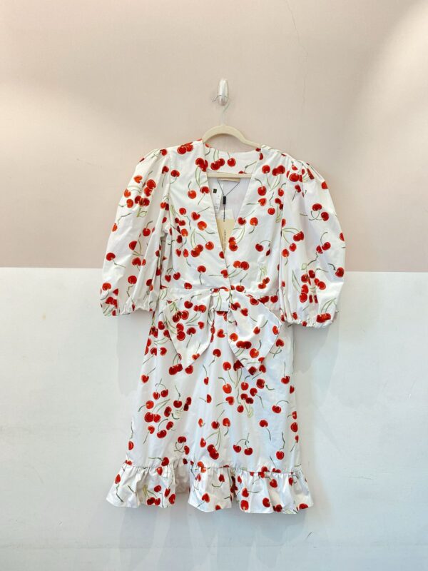 Vestido midi branco cerejas M