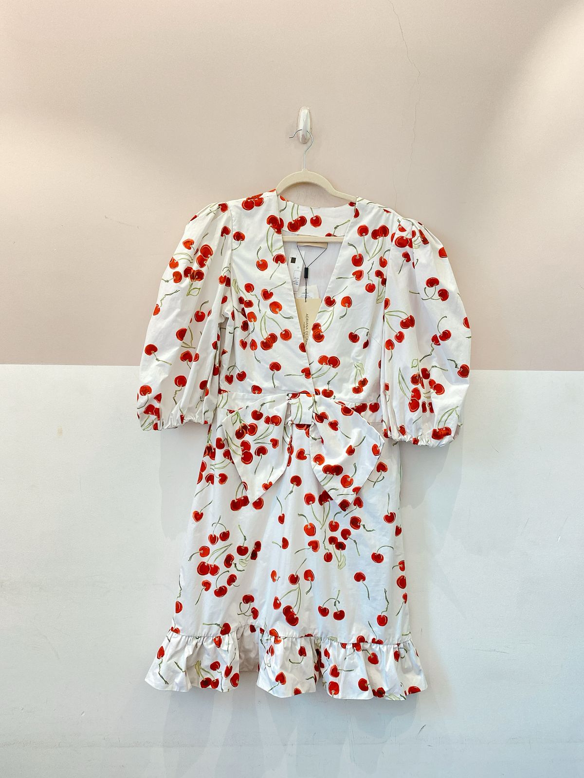 Vestido midi branco cerejas M - Imagem 2