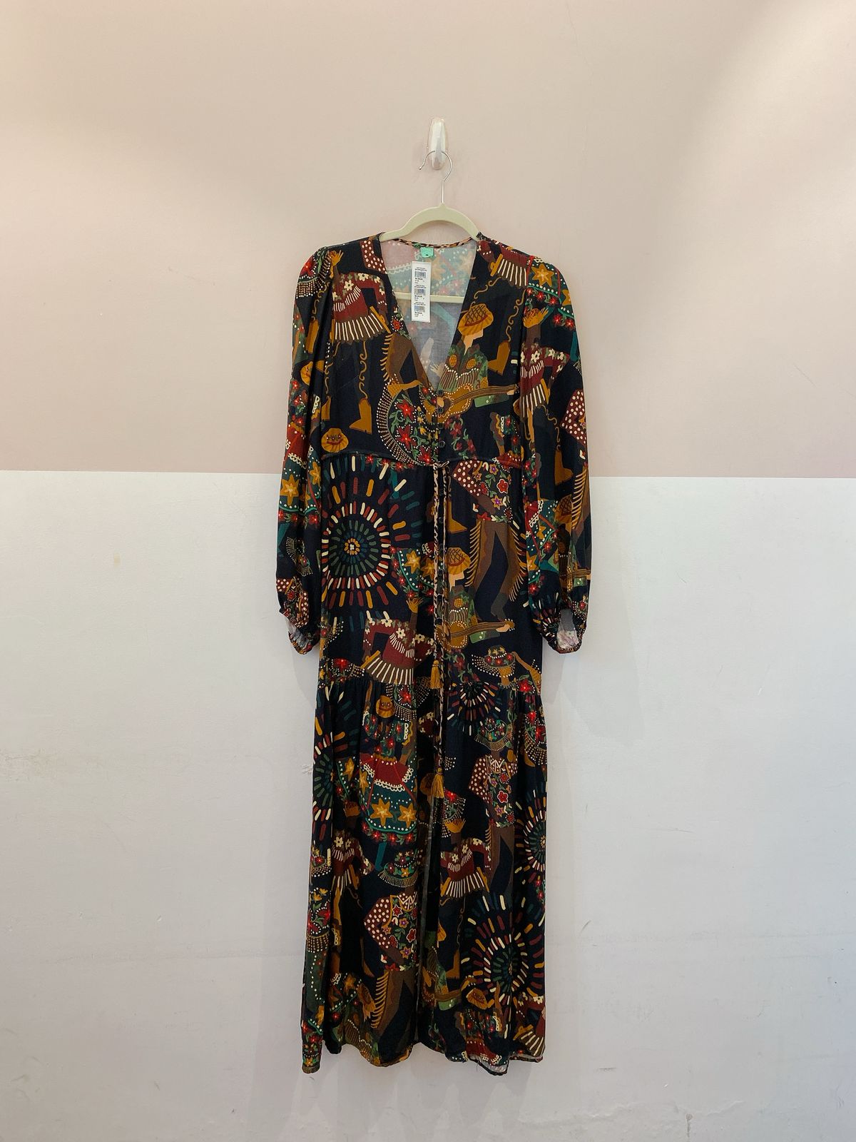 Vestido midi estampada escura Farm M - Imagem 2