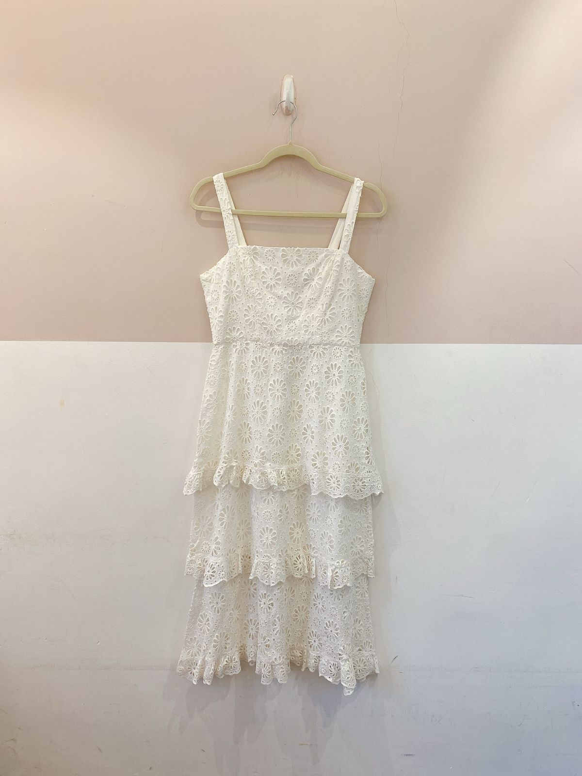 Vestido midi branco laise Le Lis Blanc M - Imagem 2