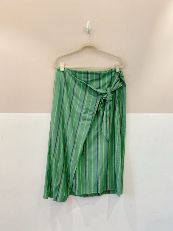 Saia midi verde estampada Absolutti 42