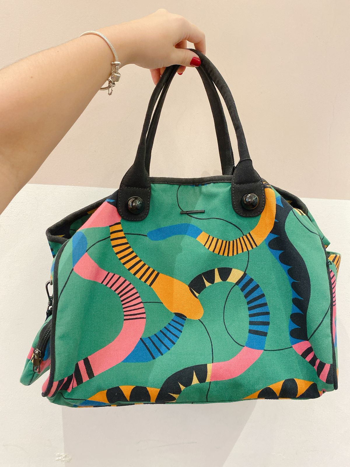 Bolsa lona estampa cobras Animale - Imagem 2