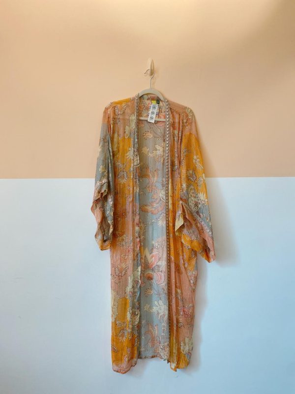 Kimono estampado fios metalicos Farm PP