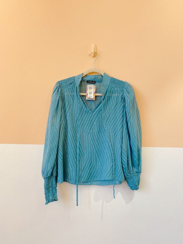 Bata azul textura La Chocolê P